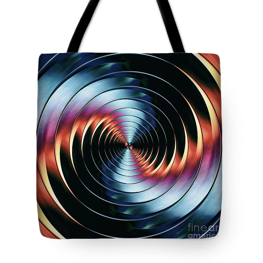 Circle Tote Bag featuring the digital art Reflections of Infinity by Phil Perkins