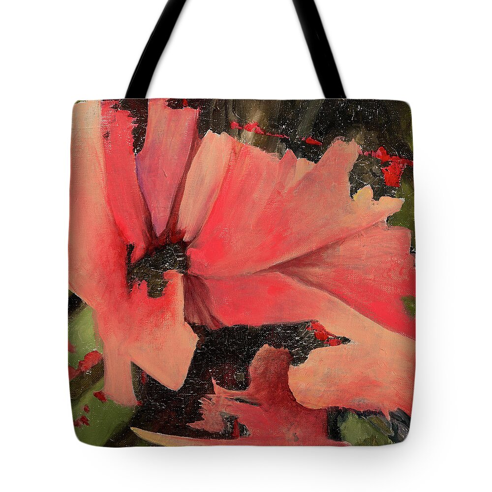 Poppy Tote Bag featuring the painting Remembering a Poppy by Carol Klingel