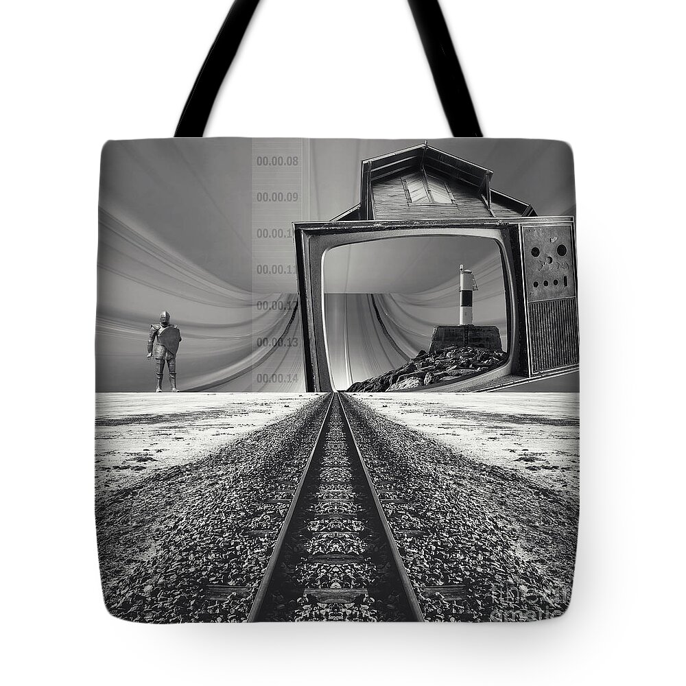Surreal Tote Bag featuring the digital art Remote Programming by Phil Perkins