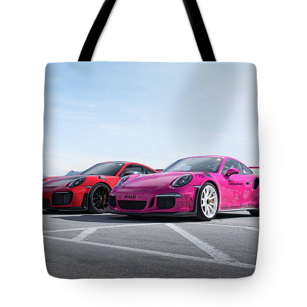 Porsche Tote Bag featuring the photograph Rennsport by David Whitaker Visuals