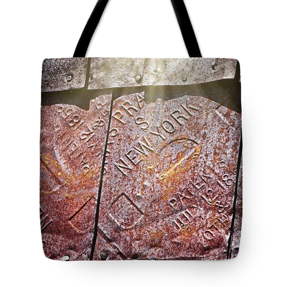 Activity Tote Bag featuring the photograph Repurposed Metal Plates by David Desautel