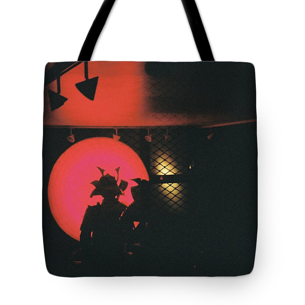 Night Tote Bag featuring the photograph Resting samourai by Barthelemy De Mazenod