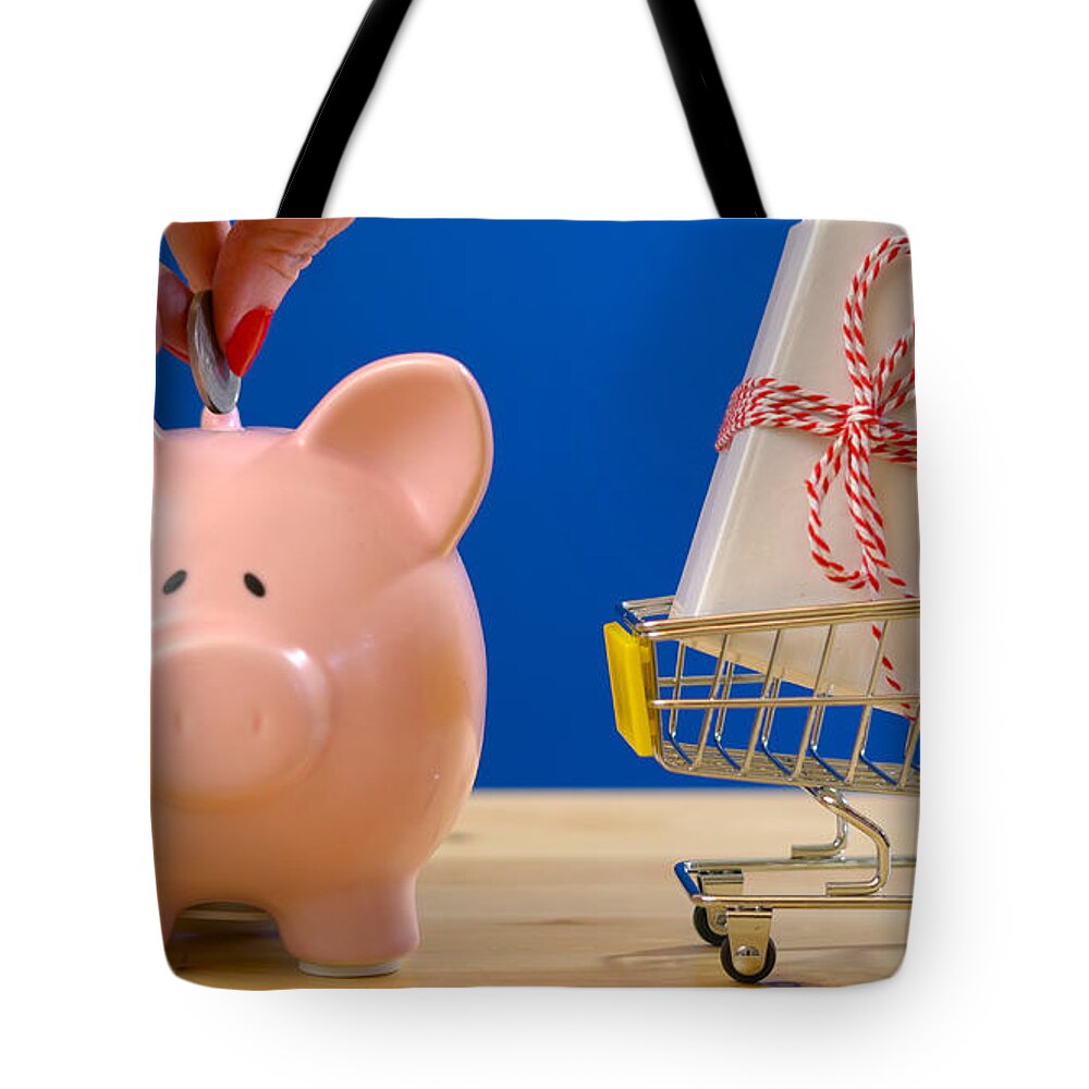 Online Shopping Cart Tote Bags