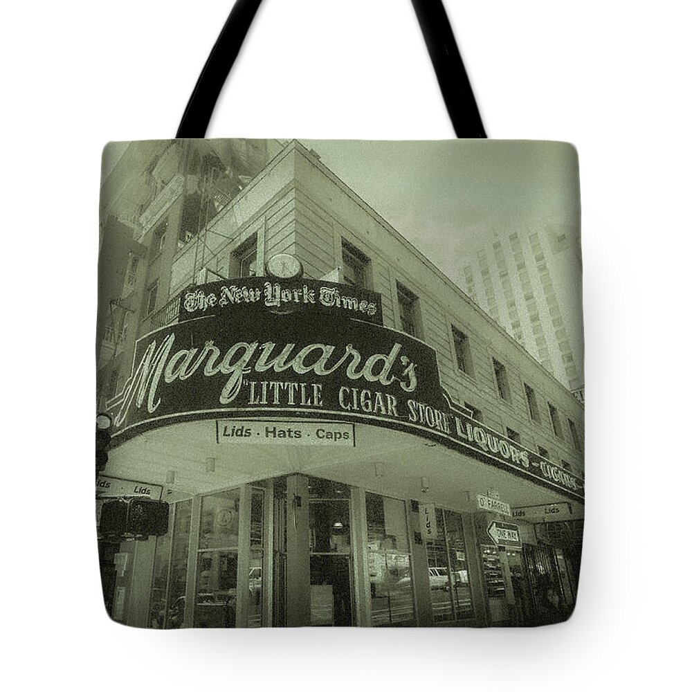 Marquards Tote Bag featuring the digital art Retro San Francisco by Matthew Bamberg