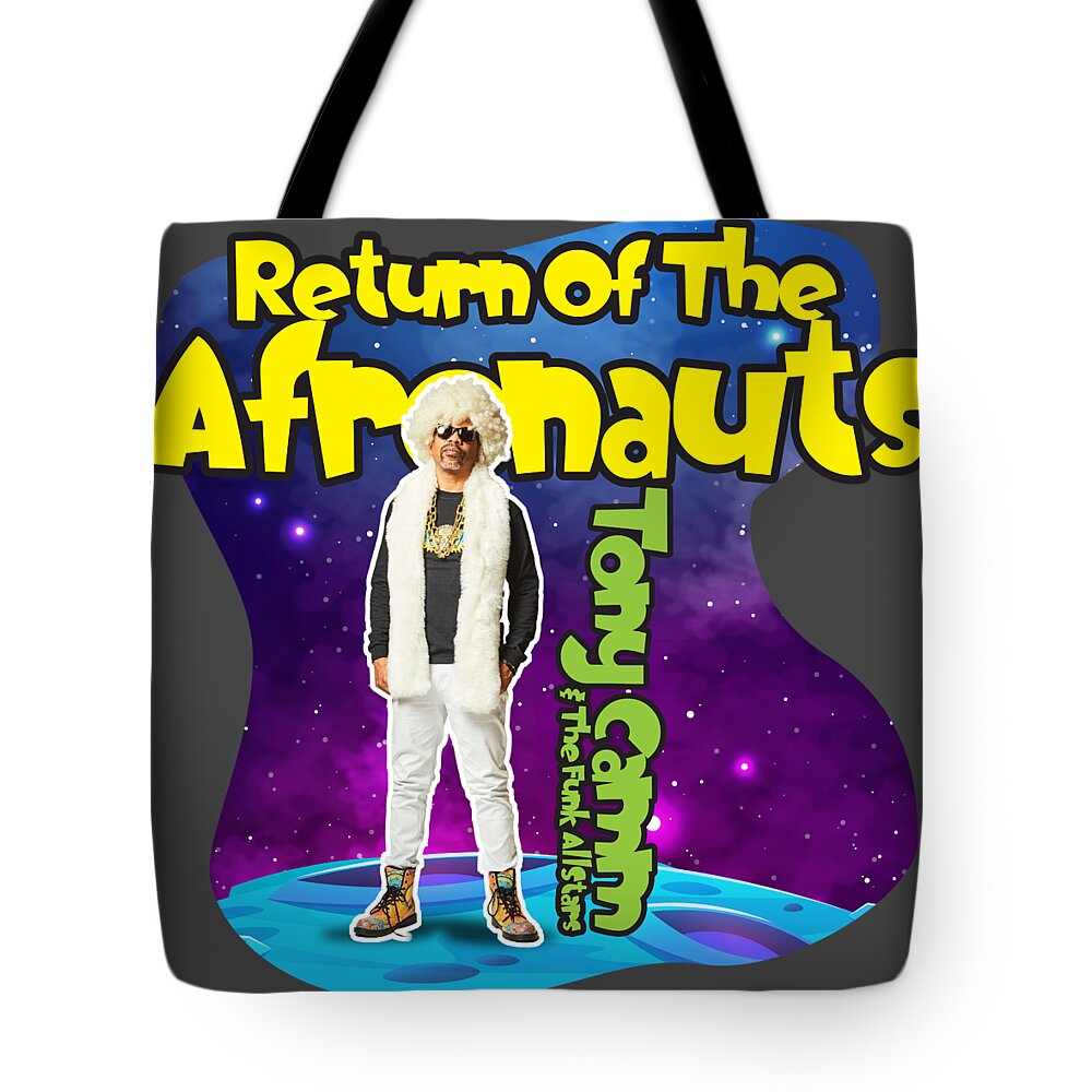  Tote Bag featuring the digital art Return of the Afronauts by Tony Camm