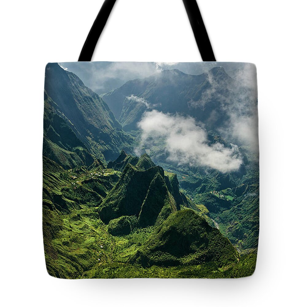 Reunion Island Tote Bag featuring the photograph Reunion island - Mafate by Olivier Parent
