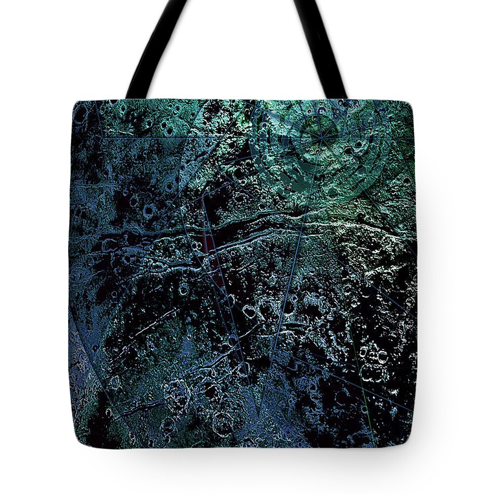 Topography Tote Bag featuring the digital art Revolution 9a by Kenneth Armand Johnson