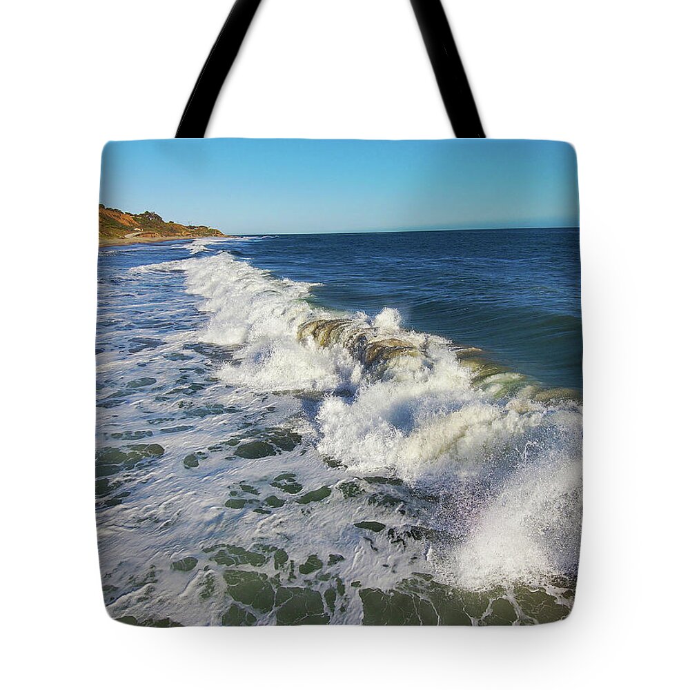 Ocean Tote Bag featuring the photograph Ride the Waves by Marcus Jones
