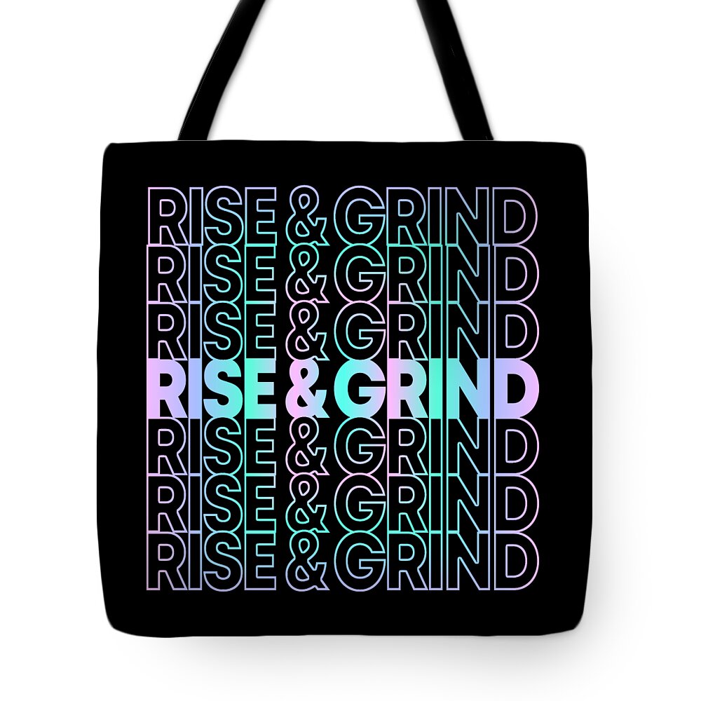 Skateboarding Tote Bag featuring the digital art Rise and Grind by Flippin Sweet Gear