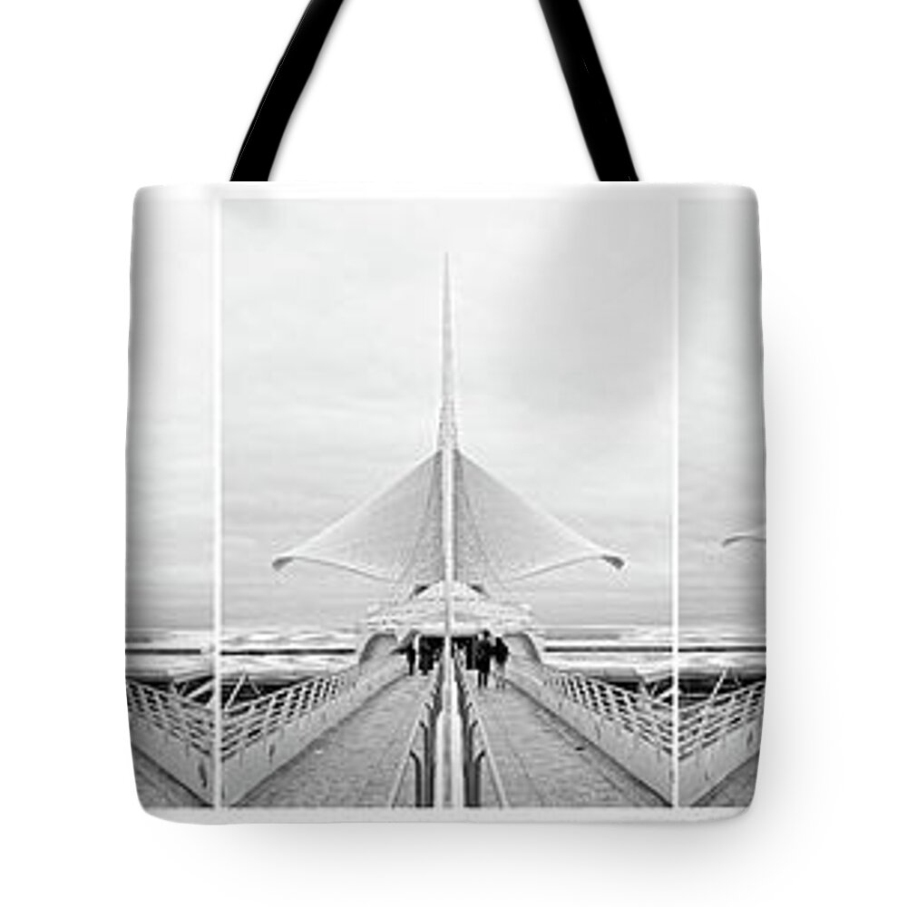 Milwaukee Tote Bag featuring the photograph Rising of the Wings - Milwaukee Art Museum by Steven Ralser