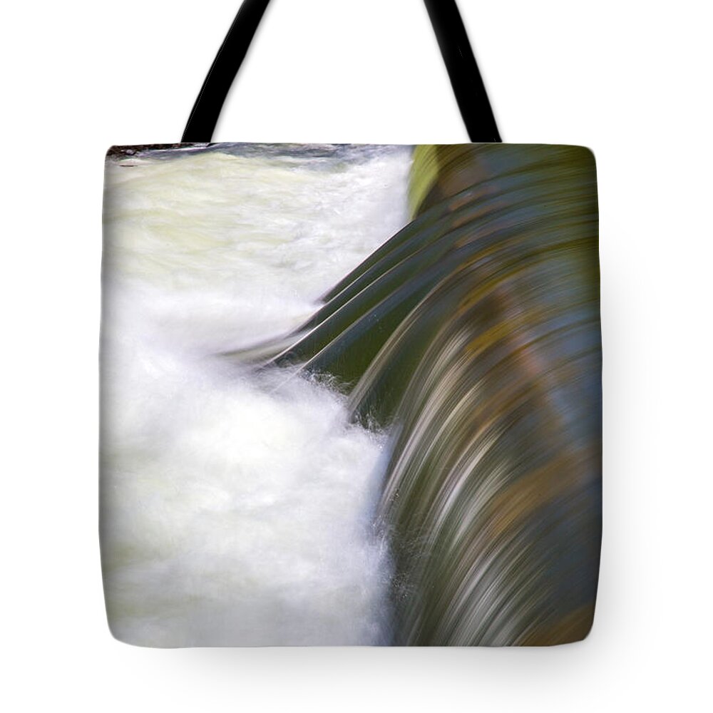 Rushing Tote Bag featuring the photograph River Falls by Dart Humeston