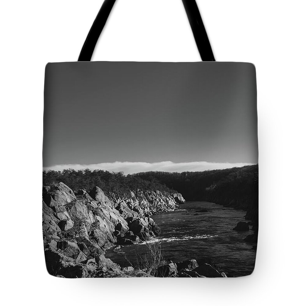 Great Falls Tote Bag featuring the photograph River Lines by Liz Albro