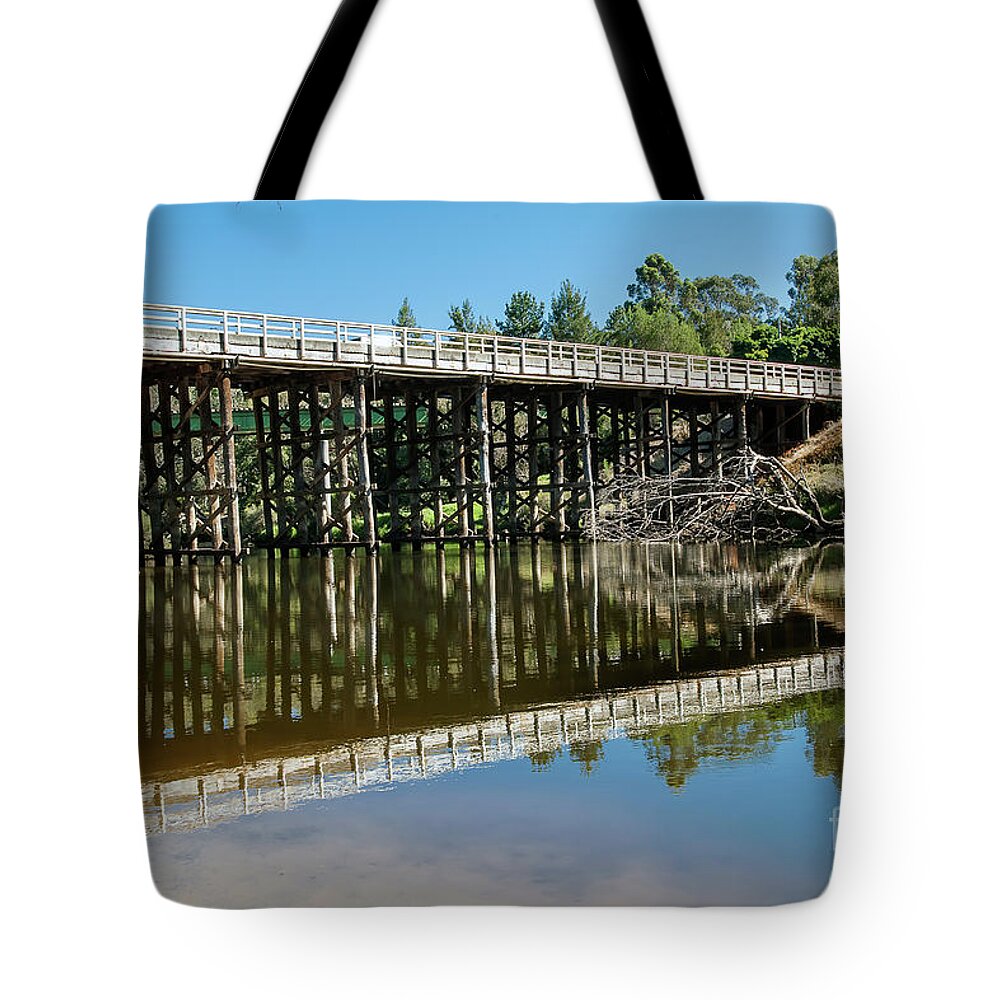 Road Bridge Tote Bag featuring the photograph Road Bridge, Bridgetown, Western Australia by Elaine Teague