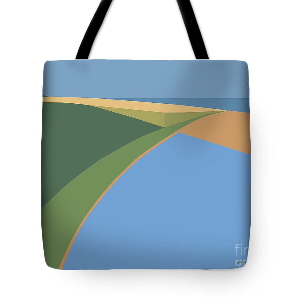 Abstract Tote Bag featuring the painting Road Trip by Jacqueline Shuler