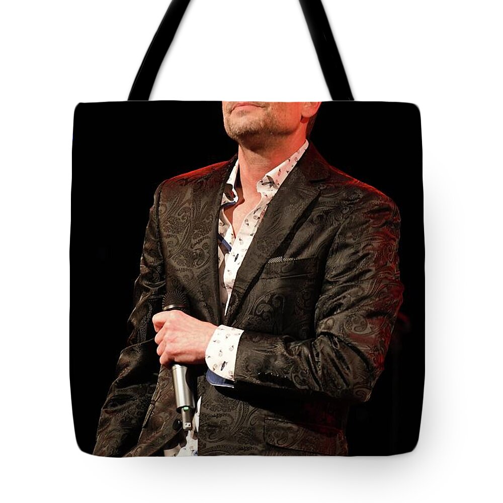 Singer Tote Bag featuring the photograph Robin Wilson - Smithereens - Color Photograph by Concert Photos