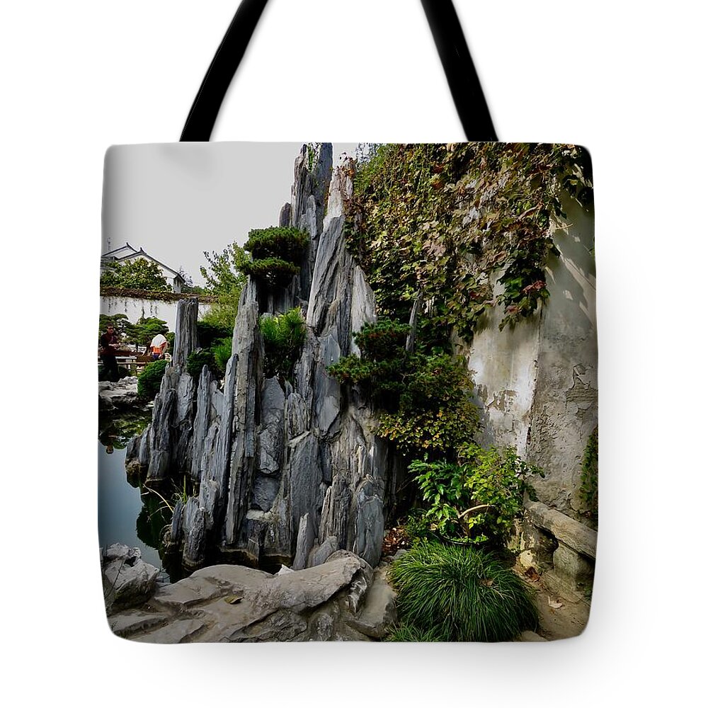 China Tote Bag featuring the photograph Rock Garden by Kerry Obrist