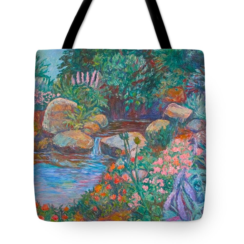 Rock Garden Tote Bag featuring the painting Rock Garden by Kendall Kessler