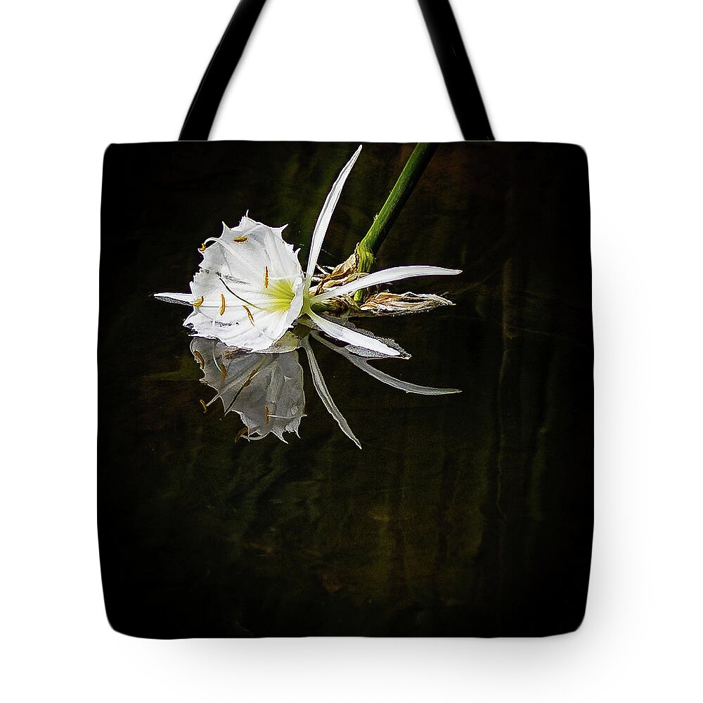 2022 Tote Bag featuring the photograph Rocky Shoals Spider Lily by Charles Hite