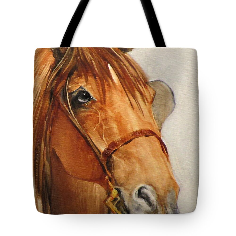 Horse Tote Bag featuring the painting Roman by Gregg Caudell