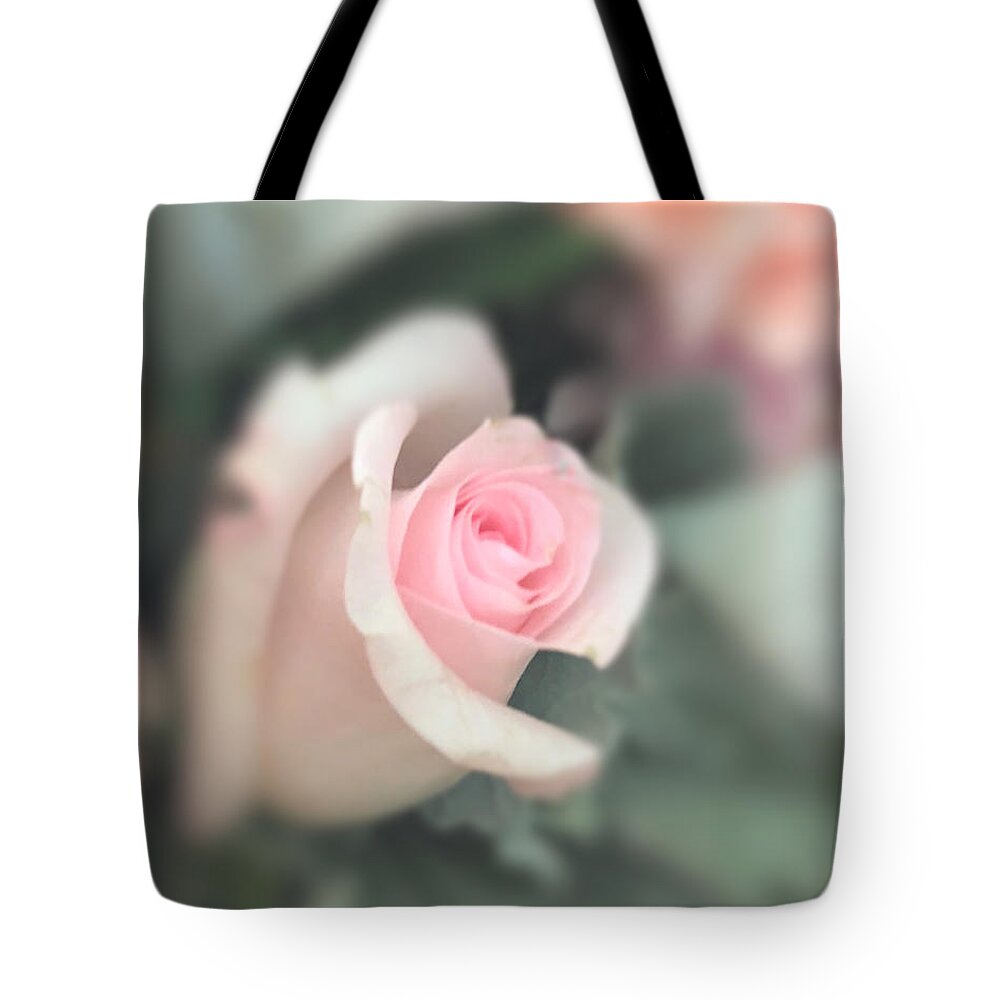 Romantic Tote Bag featuring the photograph Romantic Rosebud by Luther Fine Art