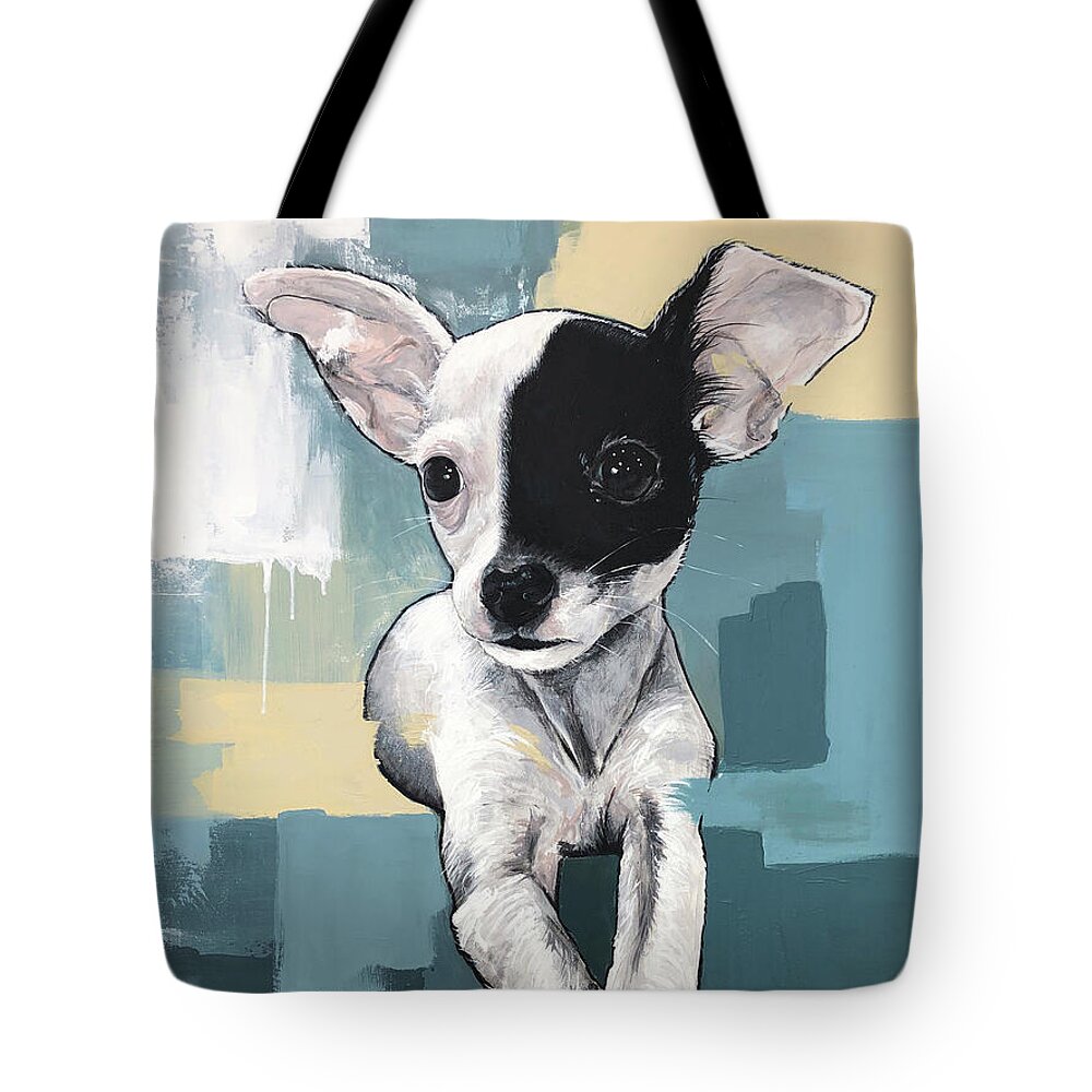 Dog Tote Bag featuring the painting Rooney by Konni Jensen
