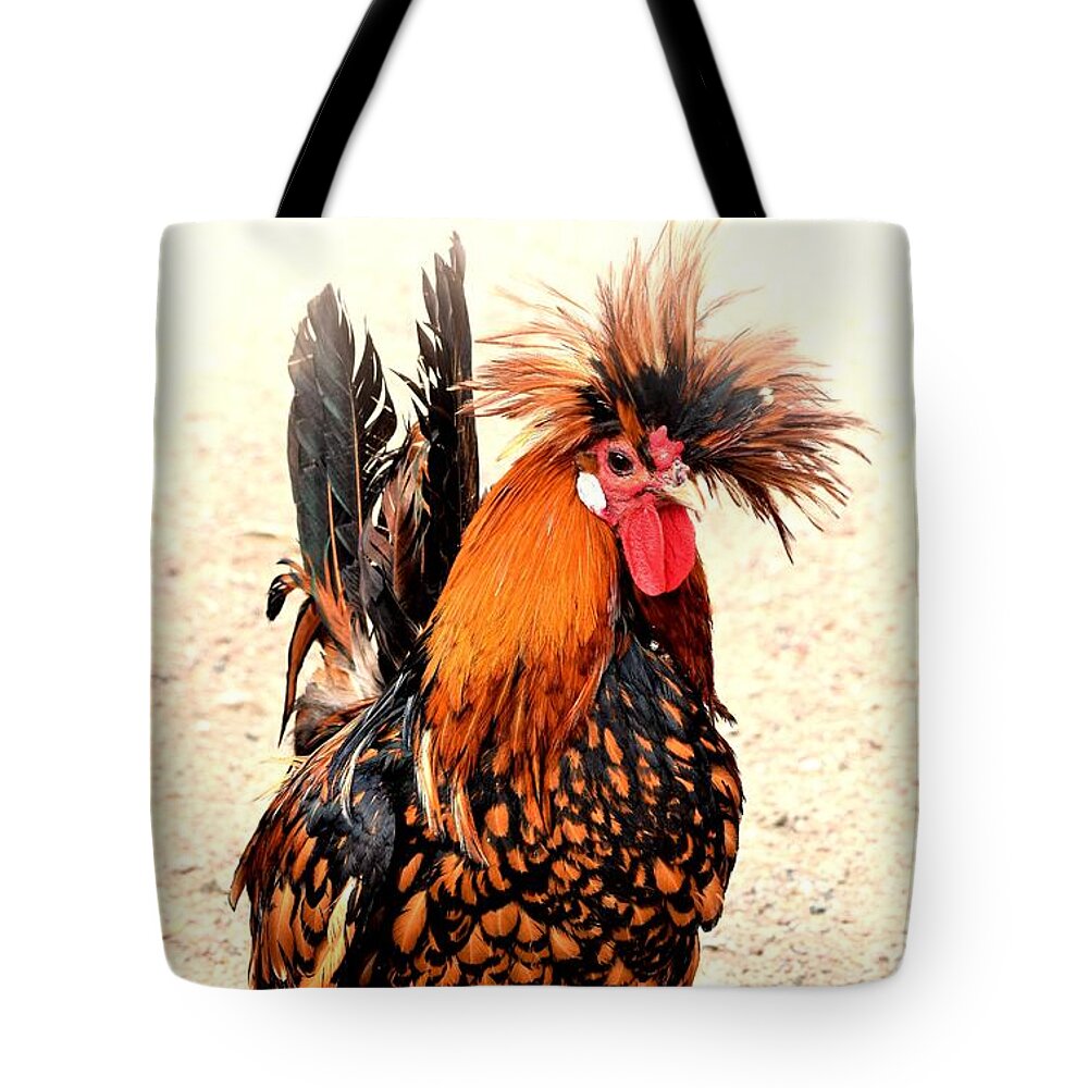 Rooster Tote Bag featuring the photograph Rooster Photo 136 by Lucie Dumas