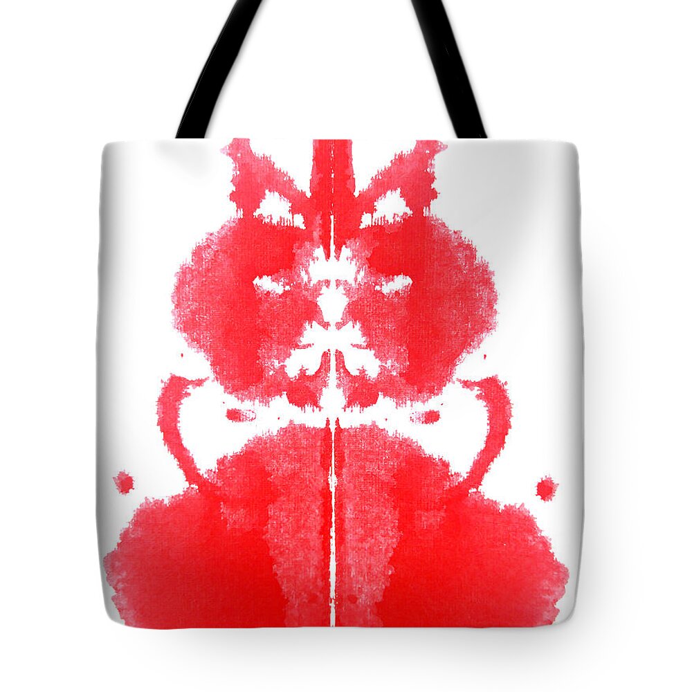 Ink Blot Tote Bag featuring the painting Root Chakra by Stephenie Zagorski