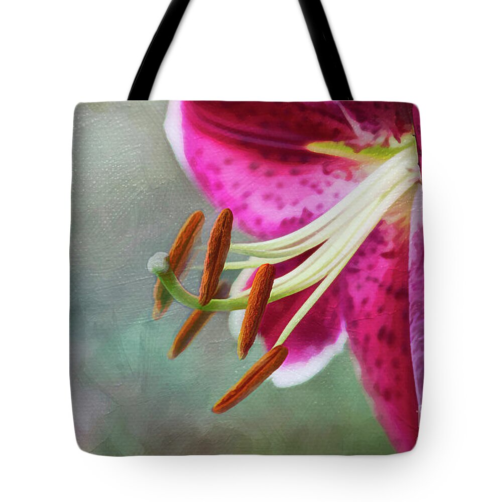 Lily Tote Bag featuring the digital art Rose Colored Perfection by Amy Dundon