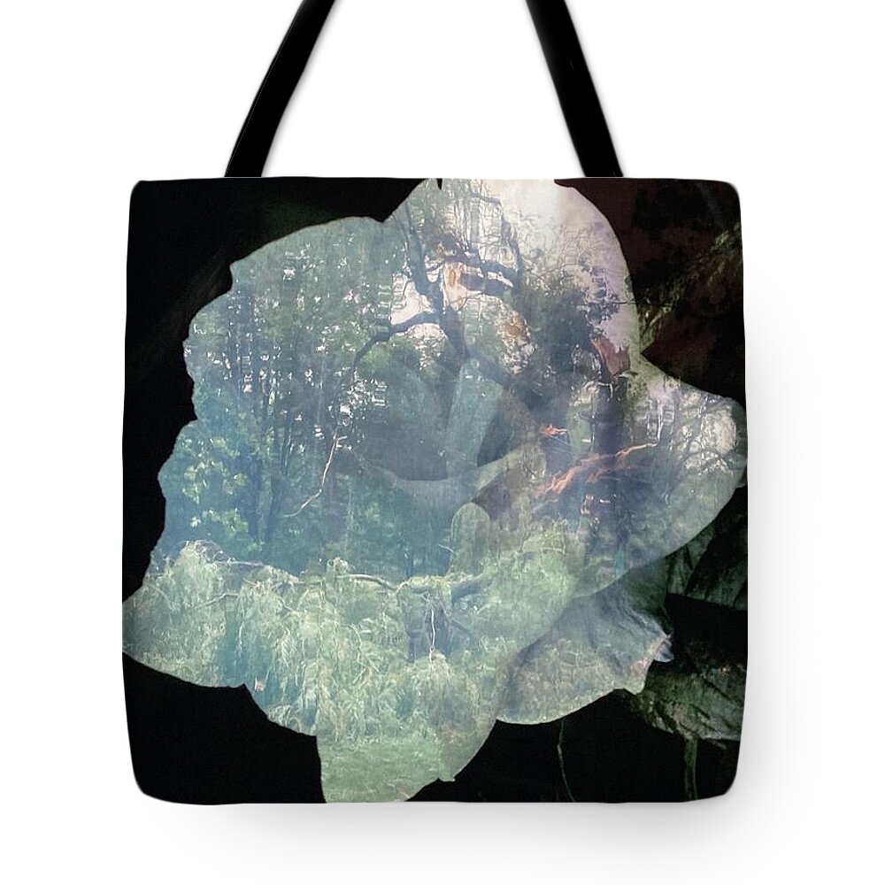  Tote Bag featuring the photograph Rose Holds Change by Mary Kobet