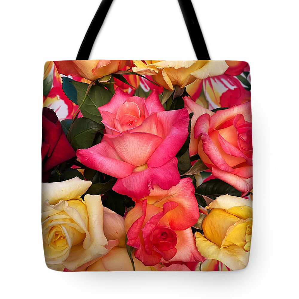 Flower Tote Bag featuring the photograph Roses, Roses by Jeanette French