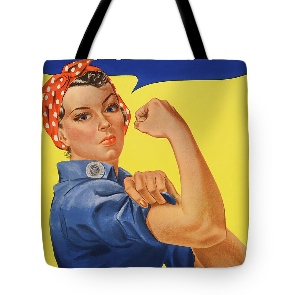 Wingsdomain Tote Bag featuring the photograph Rosie the Riveter Fuck You 20230402 by Wingsdomain Art and Photography