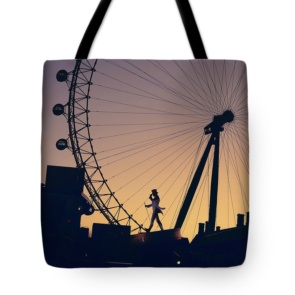 London Tote Bag featuring the photograph Rotating silhouette by Berangere Bentz