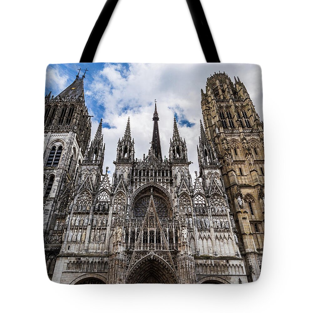 Rouen Tote Bag featuring the photograph Rouen Cathedral by Fabiano Di Paolo