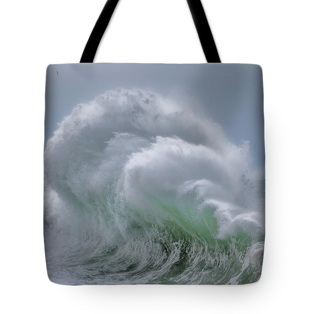 Rough Sea Tote Bag featuring the photograph Rough sea 24 by Giovanni Allievi