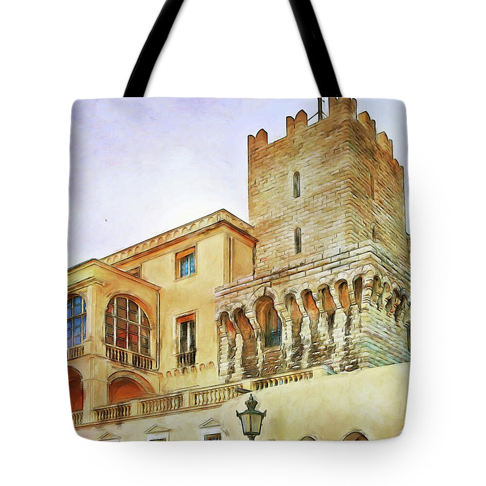 Royal Palace Tote Bag featuring the photograph Royal Palace, Monaco Monte Carlo by Tatiana Travelways