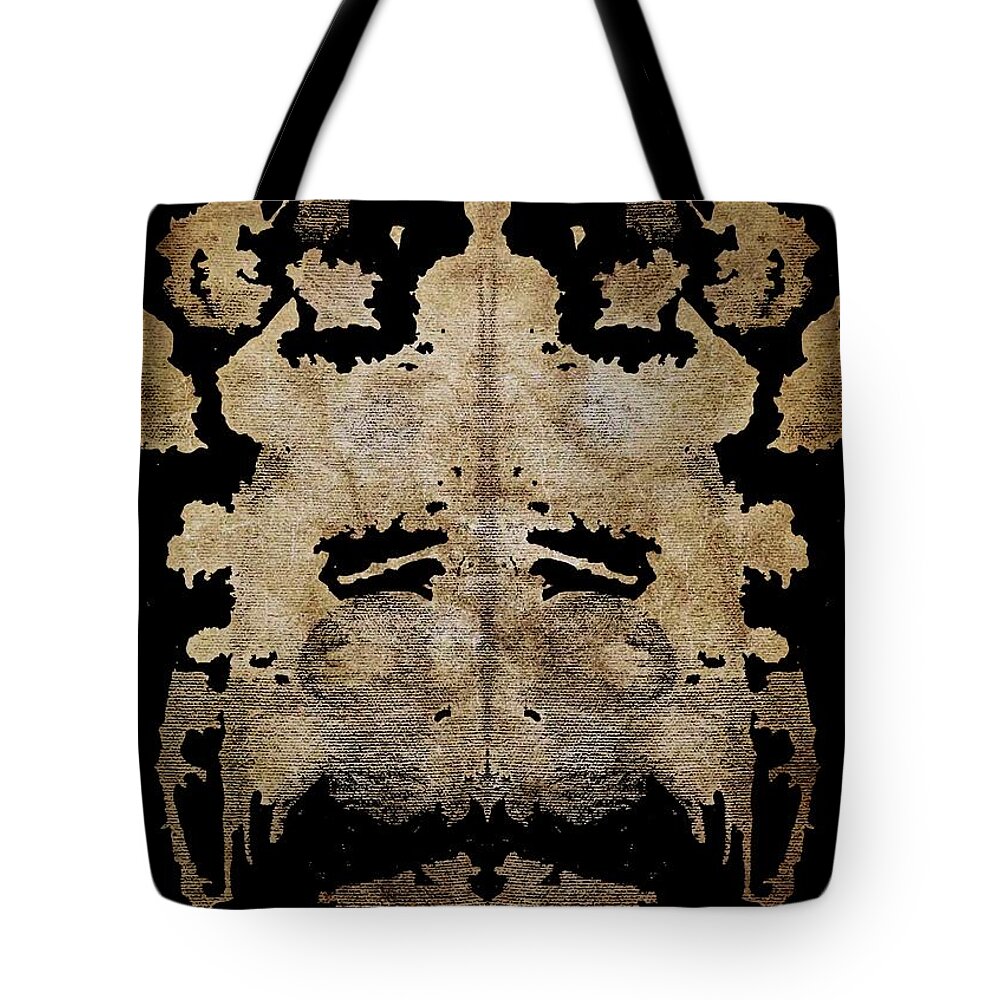 Rorschach Tote Bag featuring the painting Royal Realty by Stephenie Zagorski