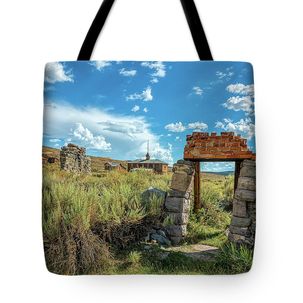 Ghost Town Tote Bag featuring the photograph Ruined Future by Ron Long Ltd Photography