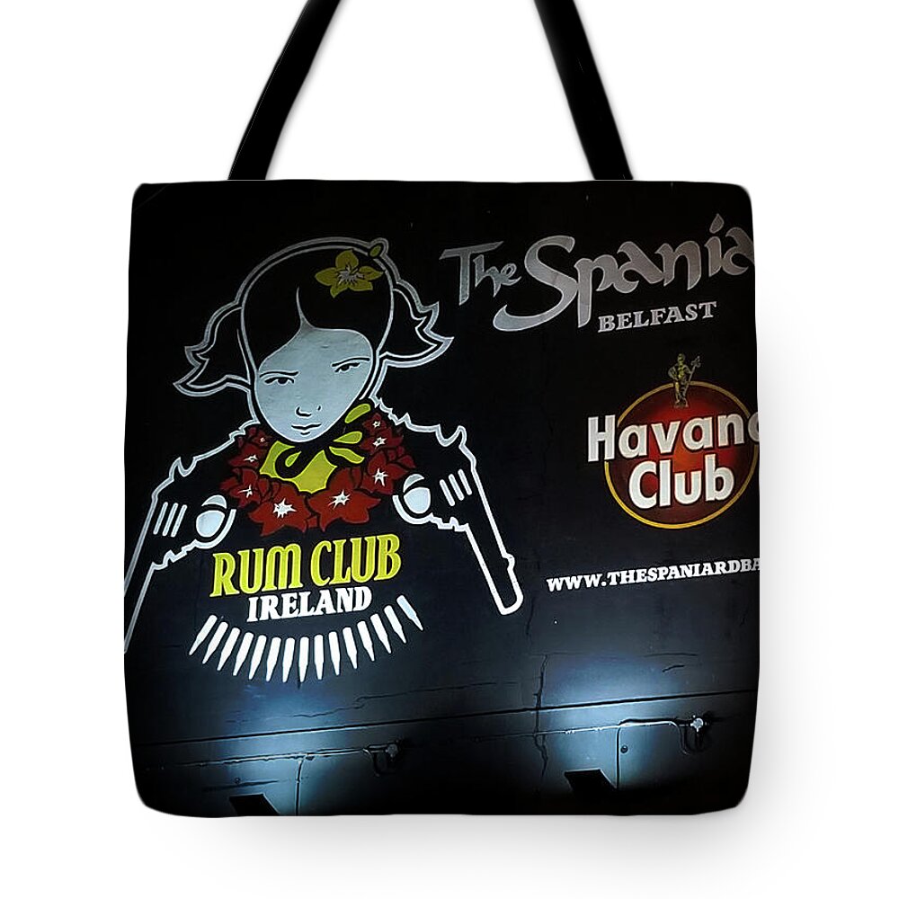 Mural Tote Bag featuring the photograph Rum Club - Havana Club by Gene Taylor