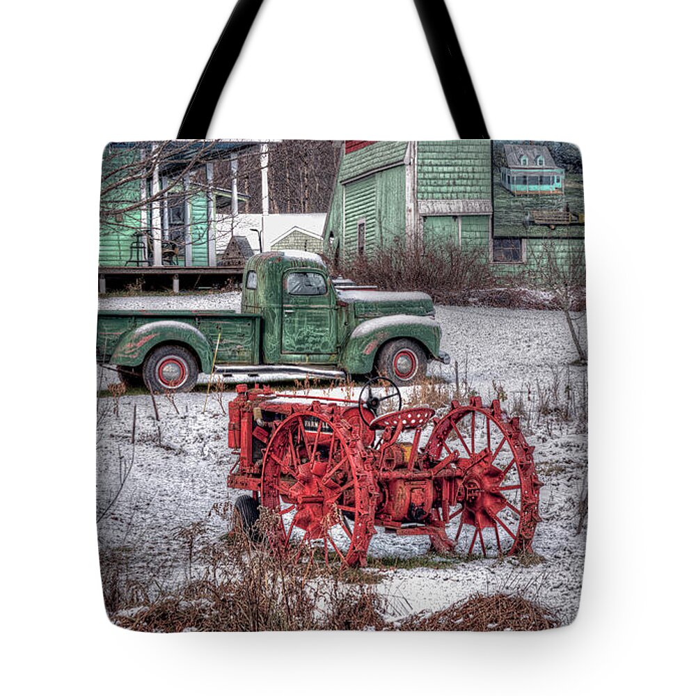 Barn Tote Bag featuring the photograph Rural Maine Living by Richard Bean