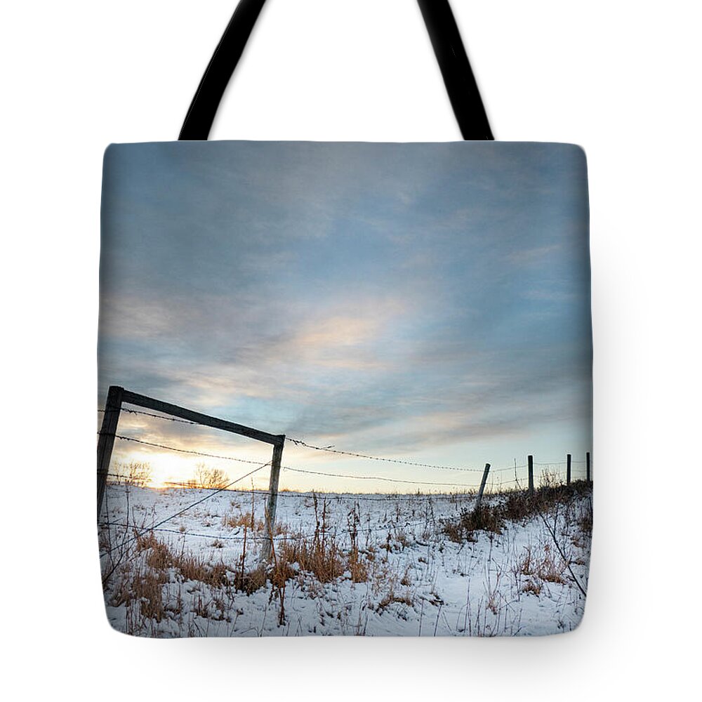 Agriculture Tote Bag featuring the photograph Rural winter landscape by Phil And Karen Rispin
