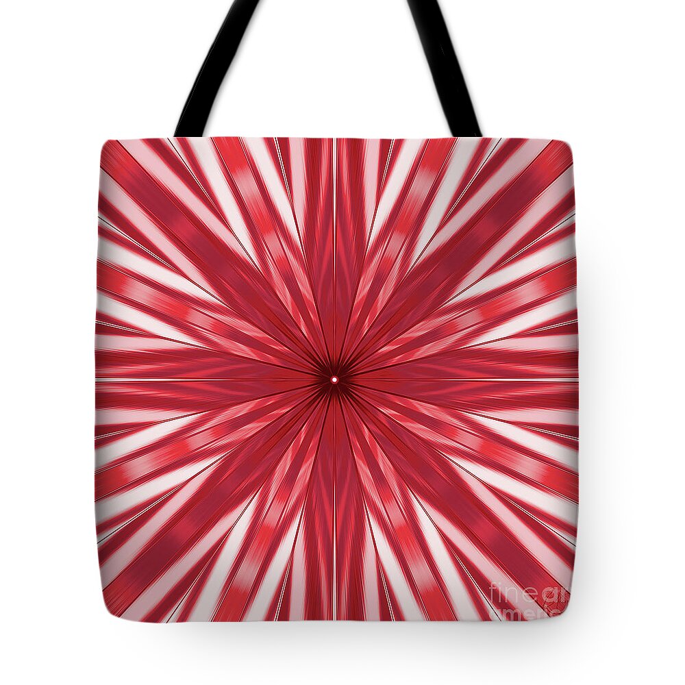 Red Tote Bag featuring the painting Rushing Headlong Quadriptych 1 of 4 by Neece Campione