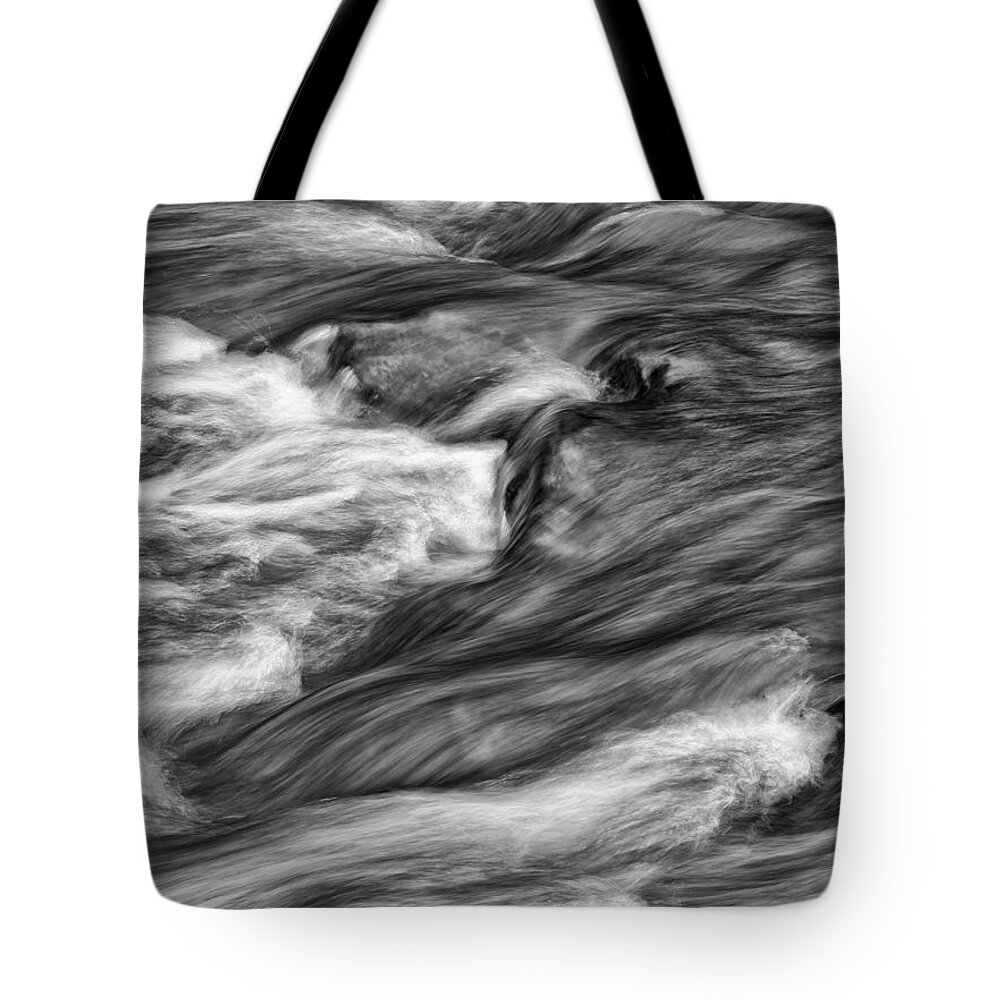 Pond Tote Bag featuring the photograph Rushing Water by Cate Franklyn
