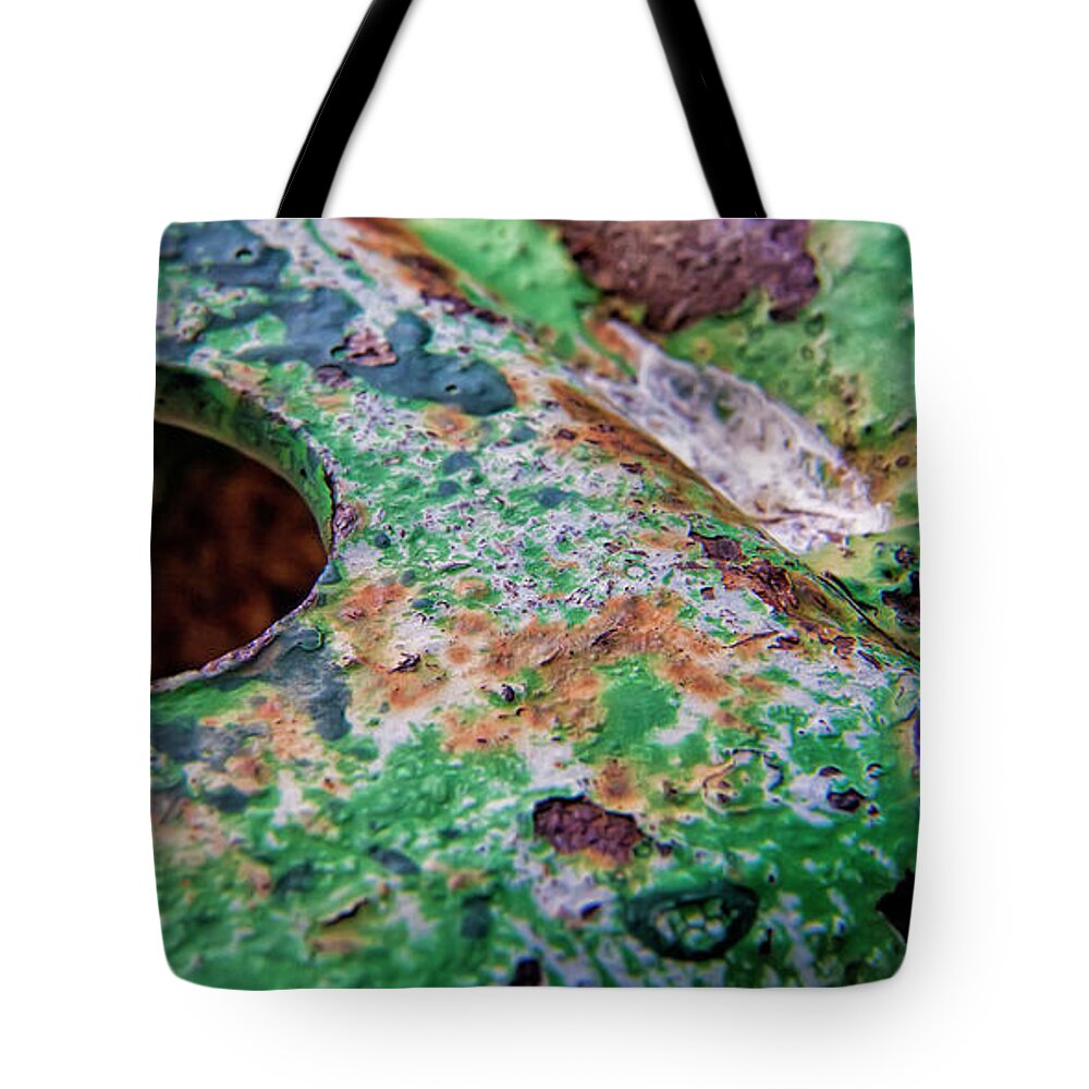 Rust Tote Bag featuring the photograph Rusty Spring by Steve Sullivan