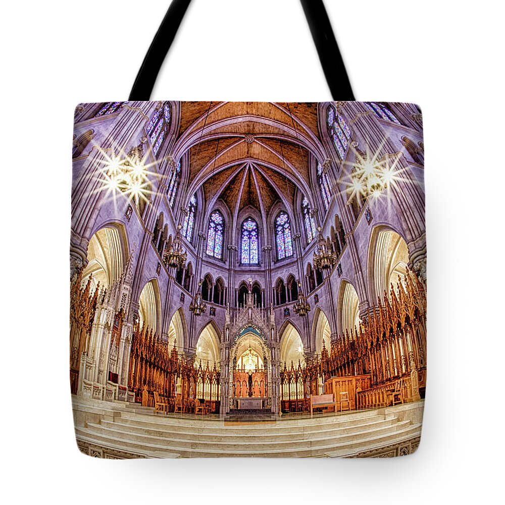 Church Tote Bag featuring the photograph Sacred Heart Sanctuary by Jerry Fornarotto