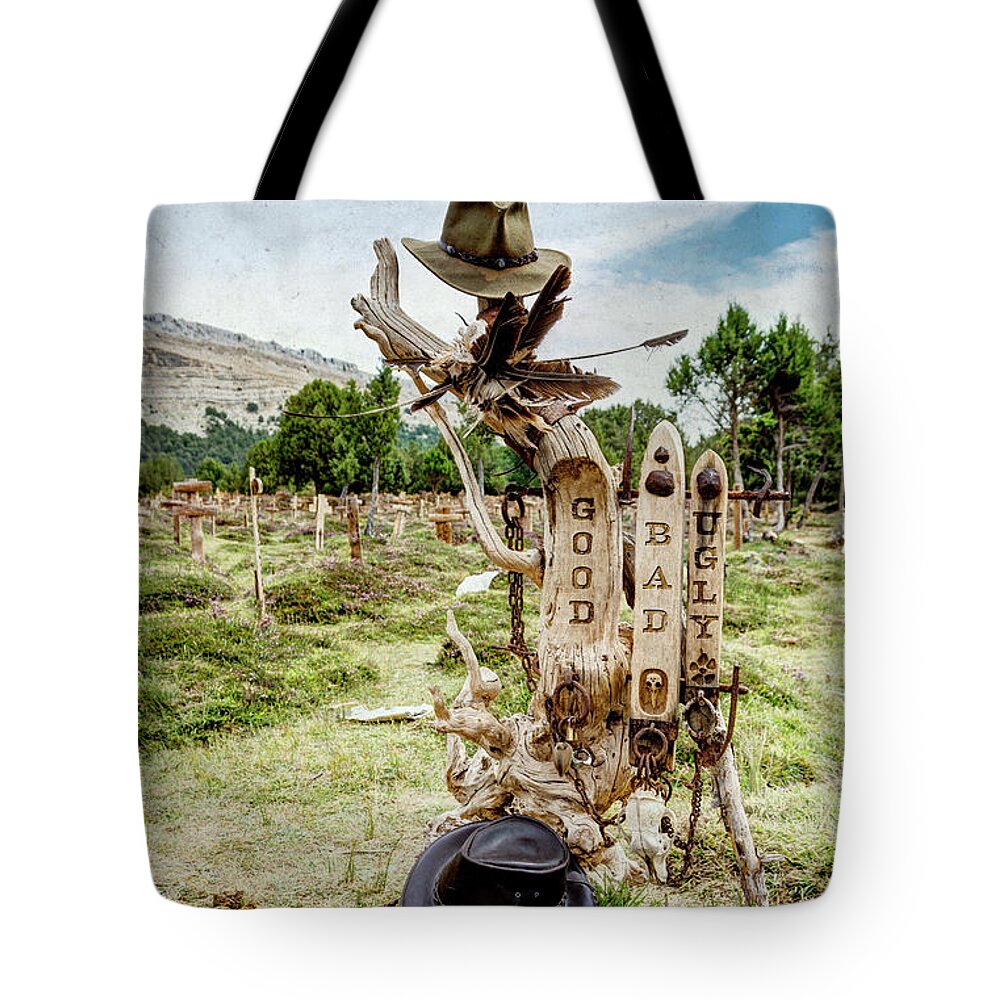 Sad Hill Cemetery Tote Bag featuring the photograph Sad Hill Cemetery 01 by Weston Westmoreland