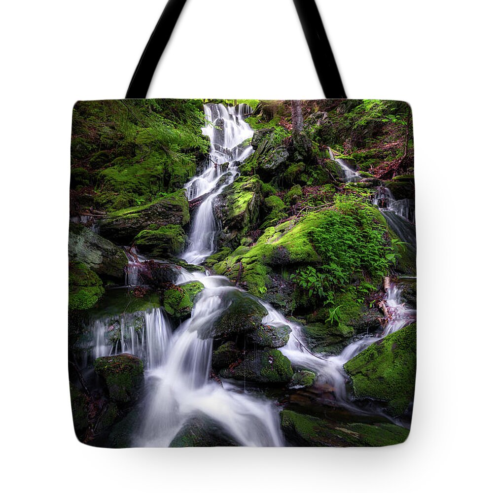 Appalachian Trail Tote Bag featuring the photograph Sages Ravine Waterfall by Bill Wakeley