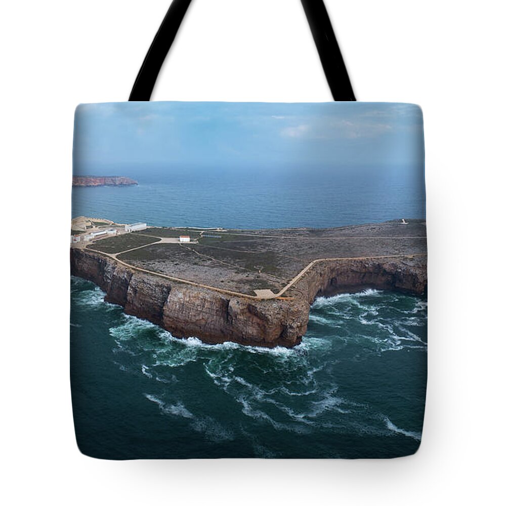 Sagres Tote Bag featuring the photograph Sagres Fortress on cape in Portugal by Mikhail Kokhanchikov