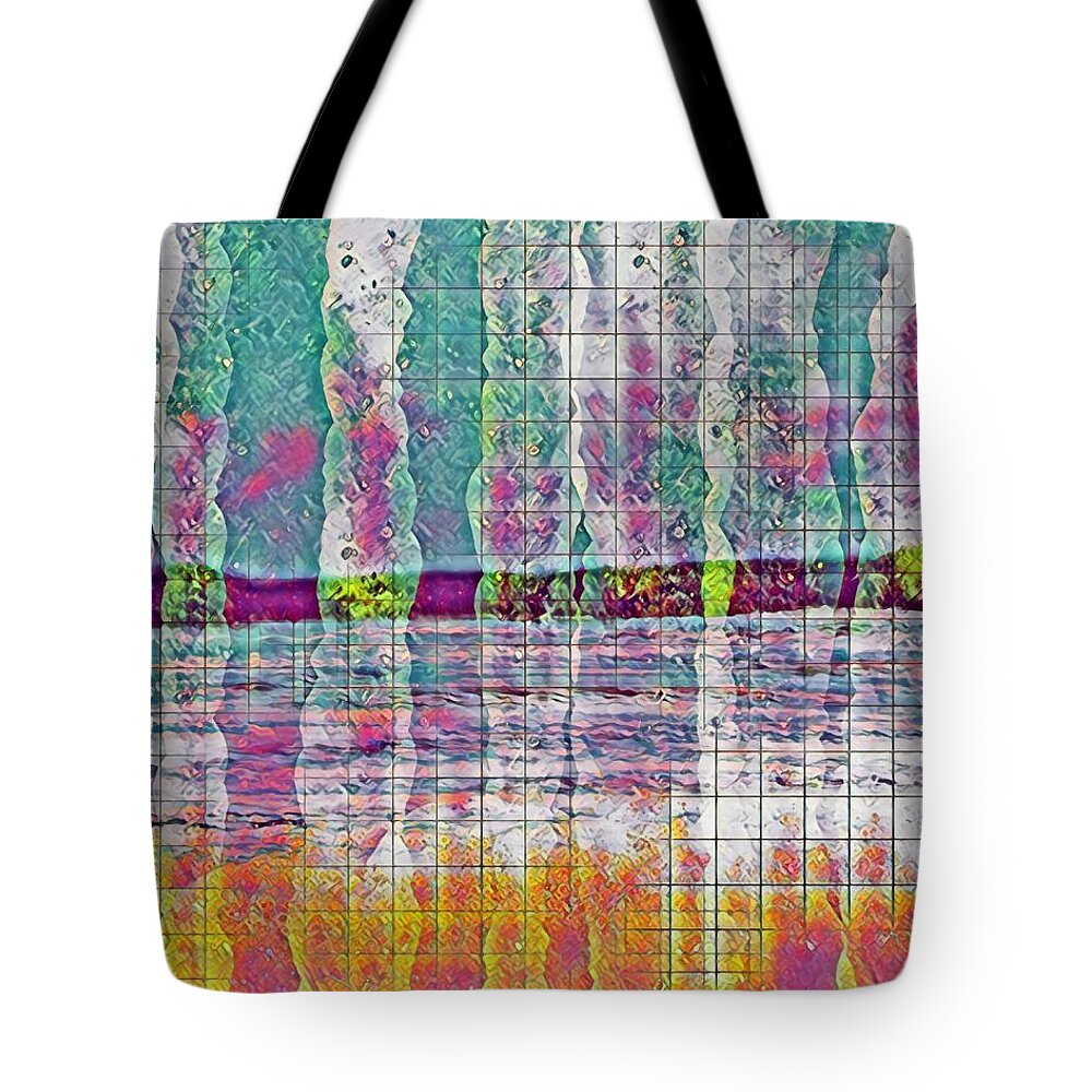 Abstract Tote Bag featuring the digital art Sahara Heat by Eileen Backman