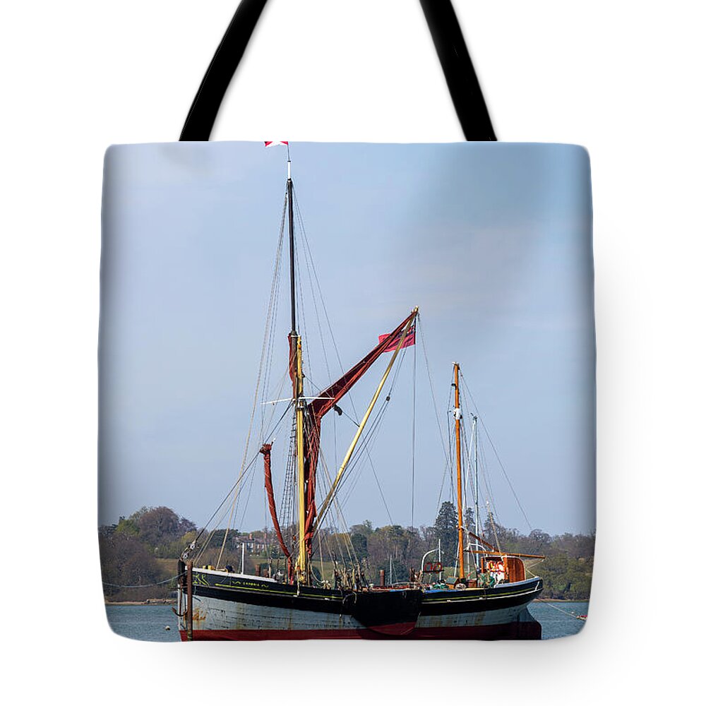 Cambria Tote Bag featuring the photograph Sailing barge Cambria by Steev Stamford