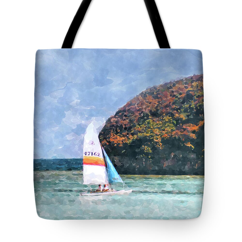Fine Art Tote Bag featuring the photograph Sailing by Robert Harris